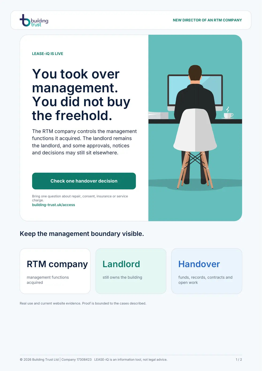 Cover of New director of an RTM company
